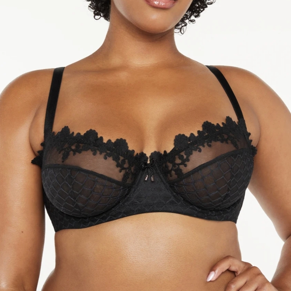 Savage X Fenty Black Sheer Lace Underwire Bra